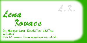 lena kovacs business card